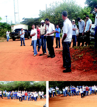 TRABALHADORES DA INB PARALISAM ATIVIDADES POR DUAS HORAS